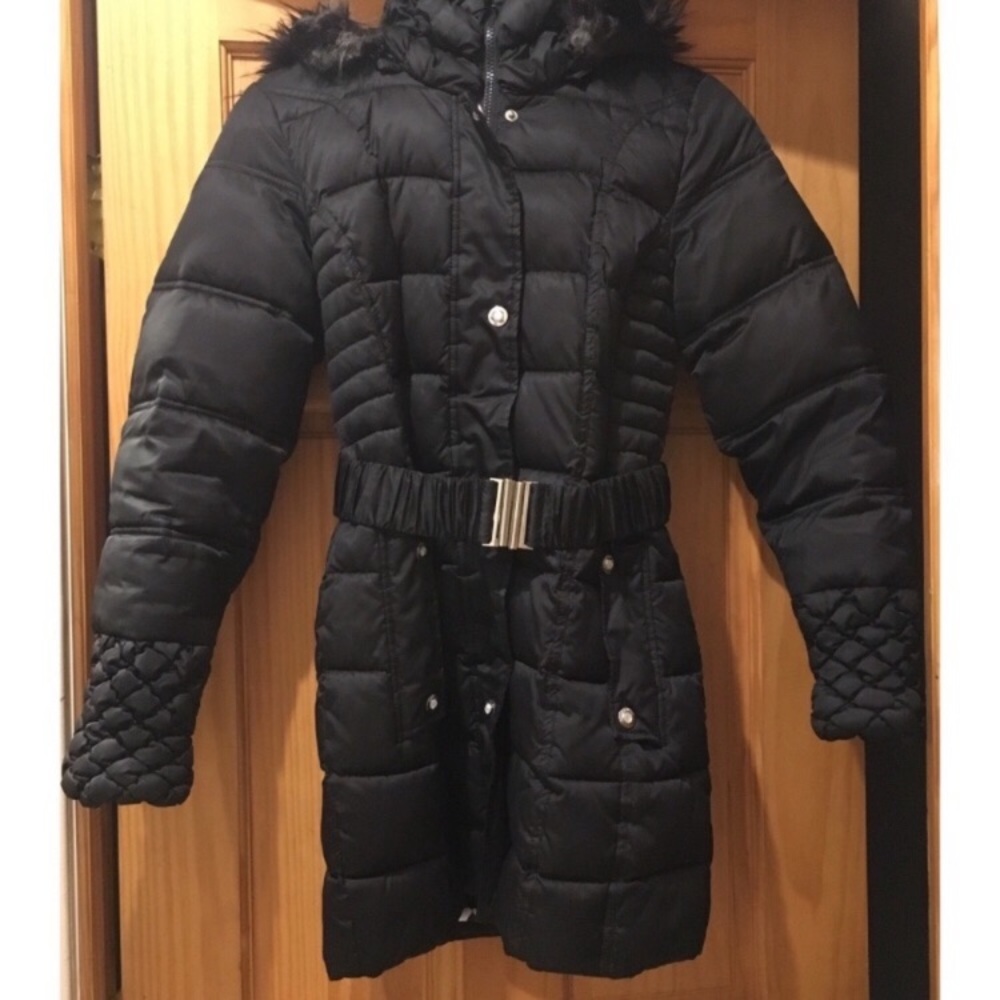 Betsey Johnson long black winter jacket size small